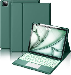 Hamile iPad Air 13" / Pro 12.9" Keyboard Case, Pine Green