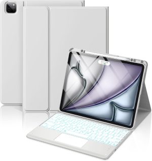 Hamile iPad Air 13" / Pro 12.9" Keyboard Case, Light Gray