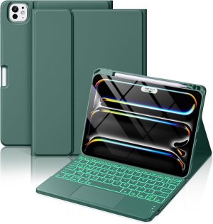 Hamile iPad Pro 11" M5/M4 Keyboard Case, Pine Green