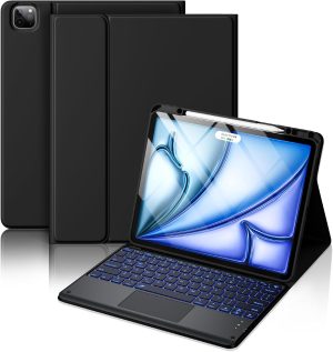 Hamile iPad Air 13" / Pro 12.9" Keyboard Case, Black