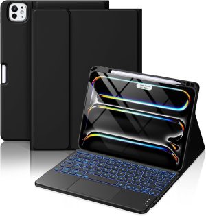 Hamile iPad Pro 11" M5/M4 Keyboard Case, Black