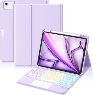 Hamile iPad Air 11" M4/M3/M2 Keyboard Case, Purple